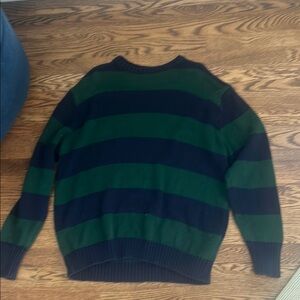Brandy Melville Green and Black Striped Sweater